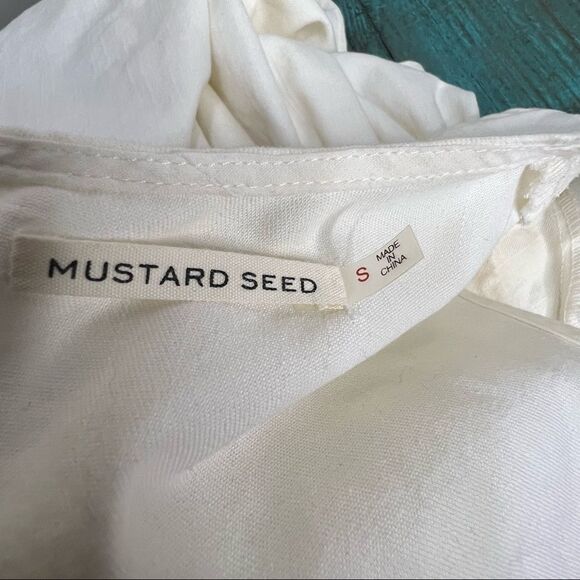 Mustard Seed Off White Cut Out Mini Dress Size Small - Picture 8 of 9